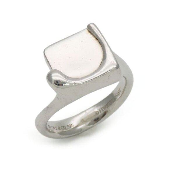 Tiffany & Co Ring Splash Square 925 Silver Approx 6.1 g Silver Approx #10 Elsa